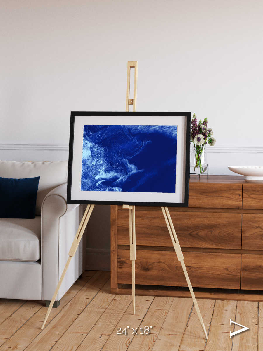 Wind Signatures, Ice Stars Framed & Mounted Print