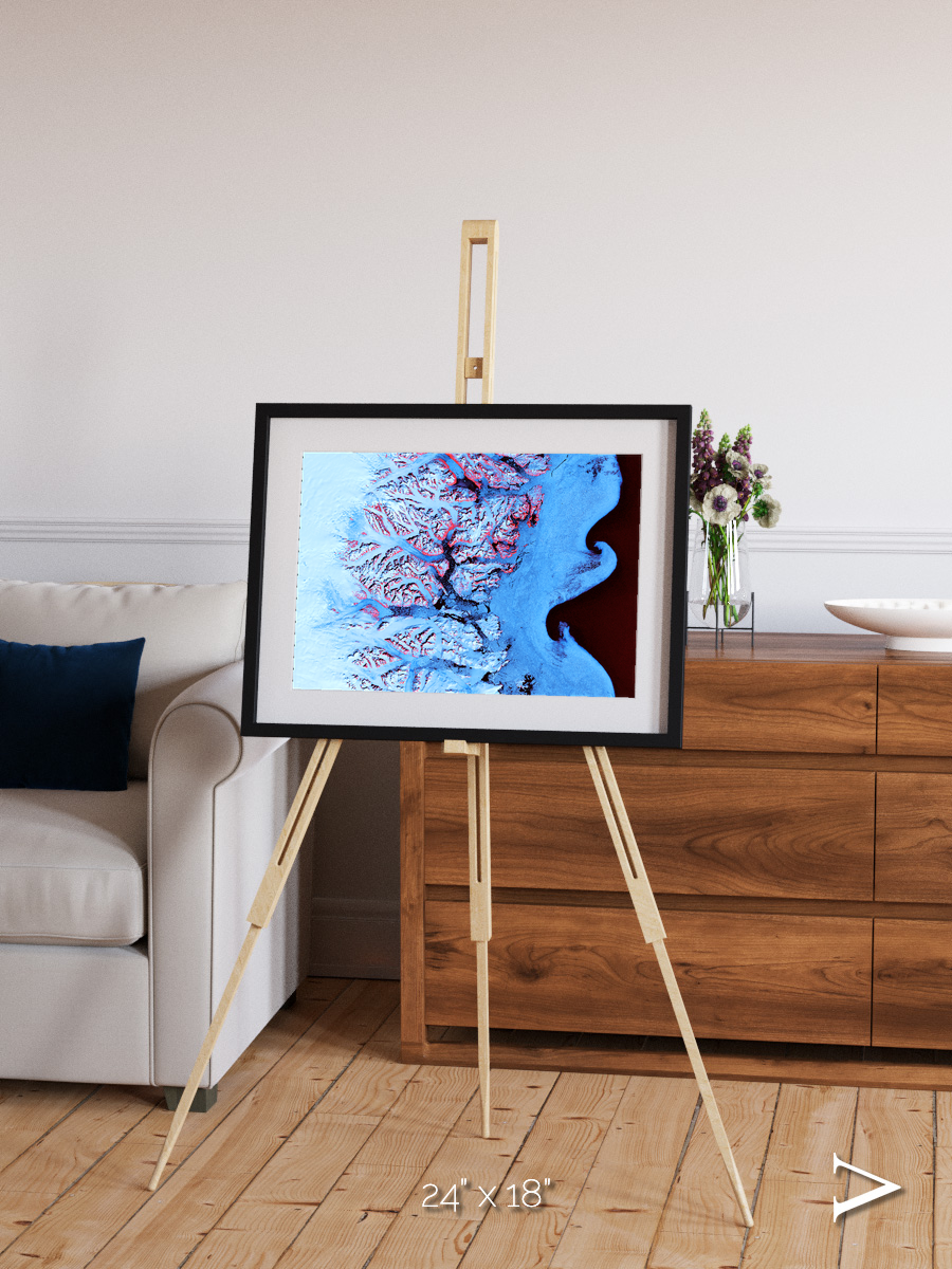 Polar Flow, Ice Waves Framed & Mounted Print