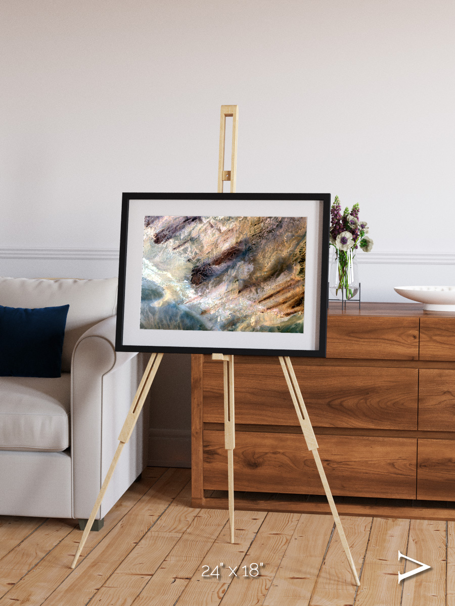 Lava Lines, Impact Framed & Mounted Print