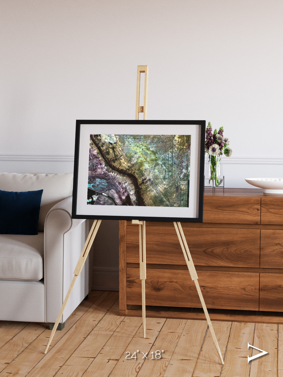 Floodplain Lines, Iraqi Emplacement Framed & Mounted Print