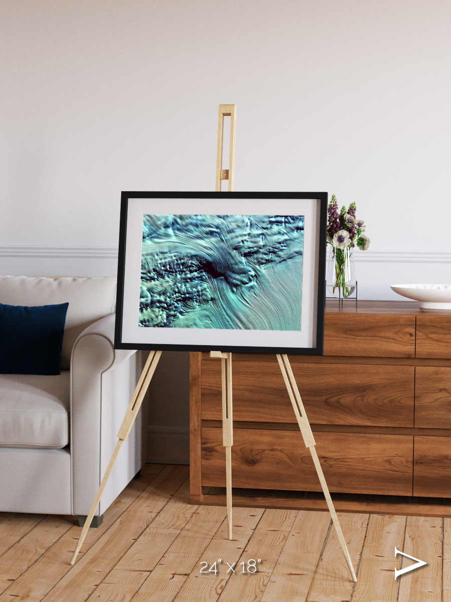 Ice River, Lambert Glacier Framed & Mounted Print