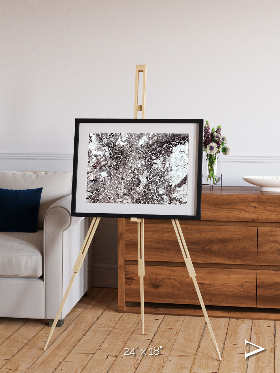 River Threads, Mayn River Framed & Mounted Print