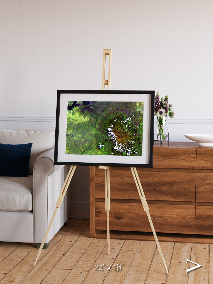 Vortex Trails, Mount Elgon Framed & Mounted Print