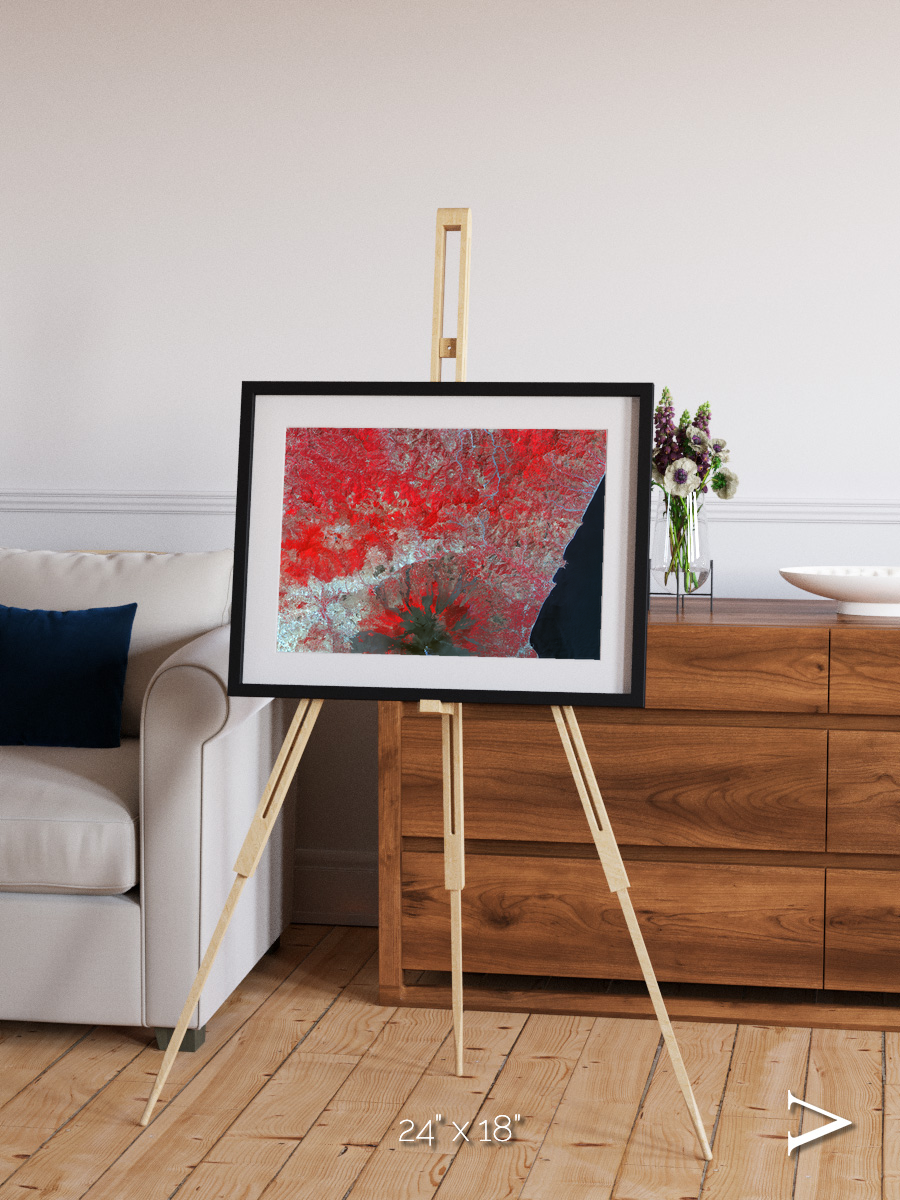 Painted Archipelago, Mt Etna Framed & Mounted Print