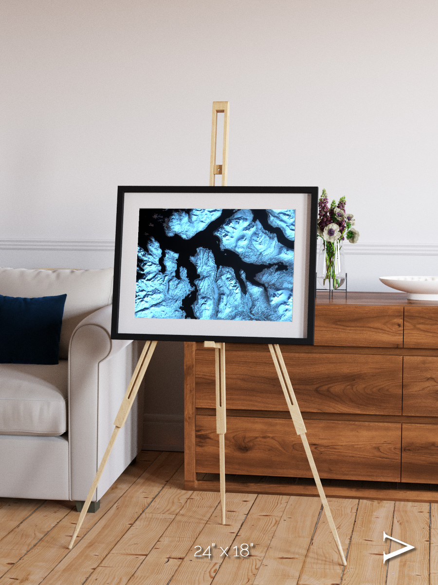Glacial Passage, Northern Norway Framed & Mounted Print