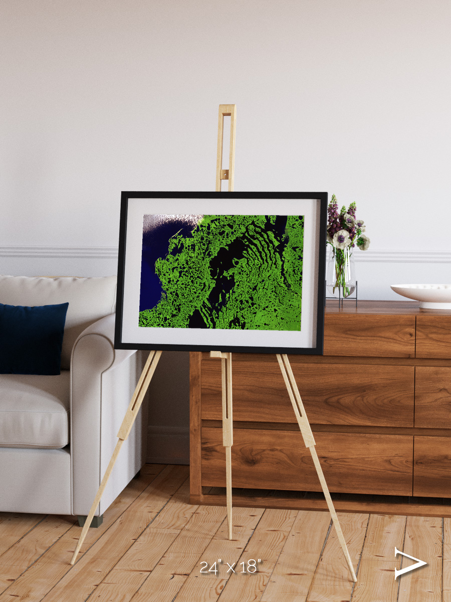 Tundra Reach, Liverpool Bay Framed & Mounted Print