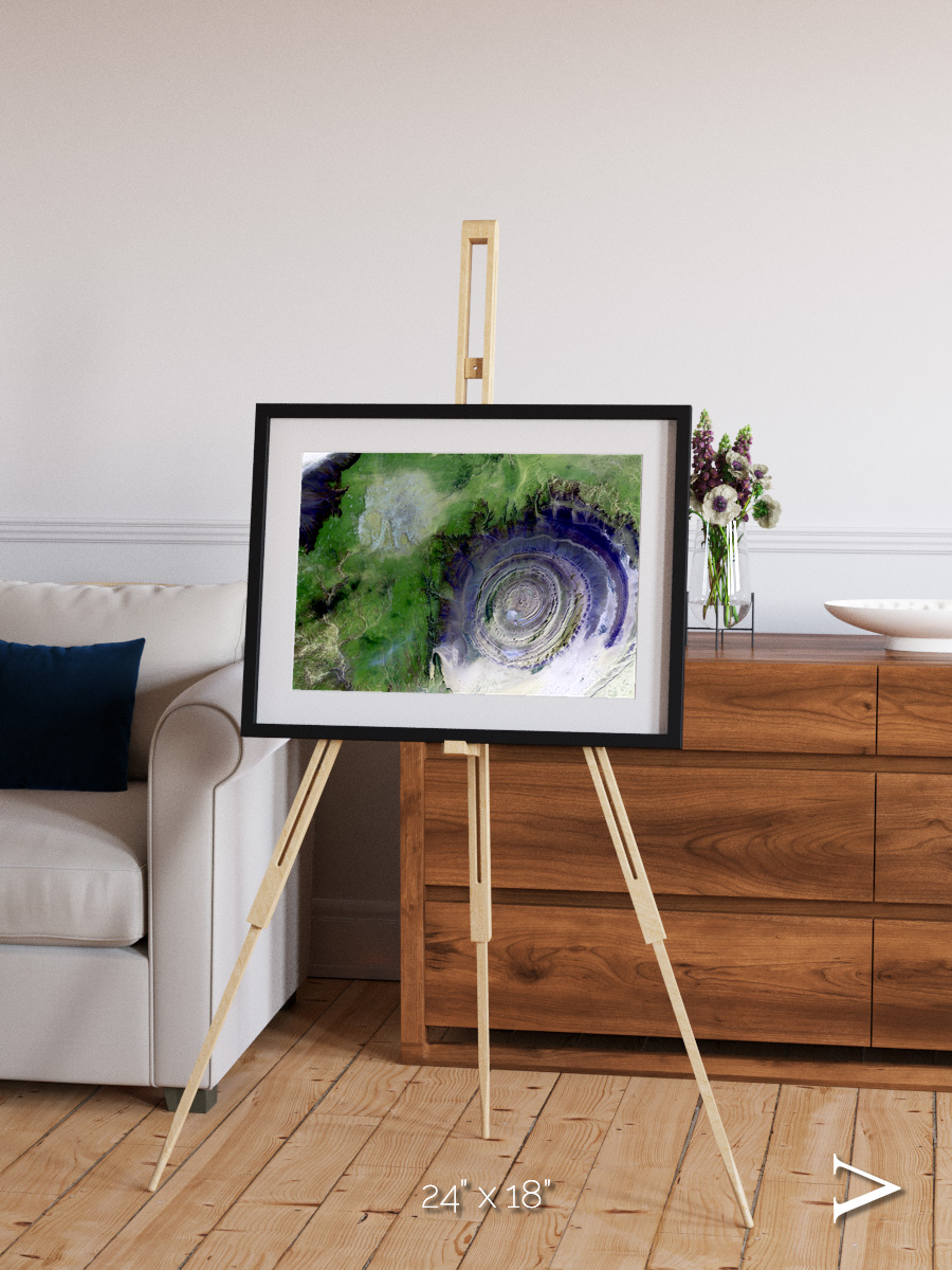 Dormant Giants, Richat Structure Framed & Mounted Print
