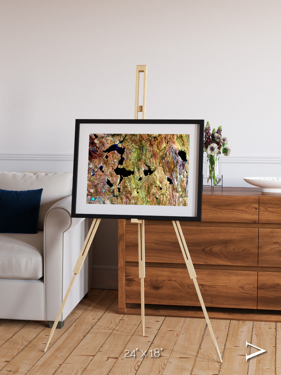 Above the Earth, Tibetan Plateau Framed & Mounted Print