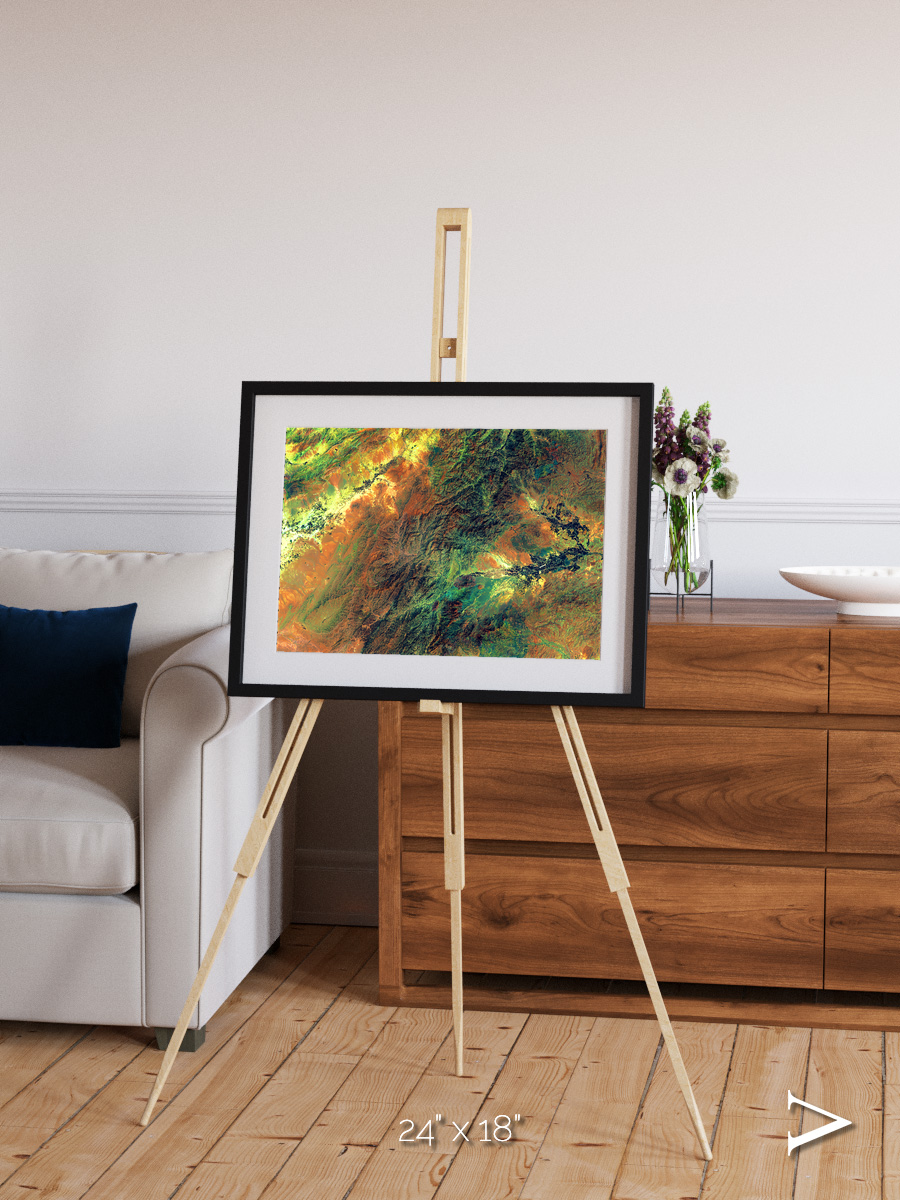 Irrigated Highlands, Eastern Afghanistan Framed & Mounted Print