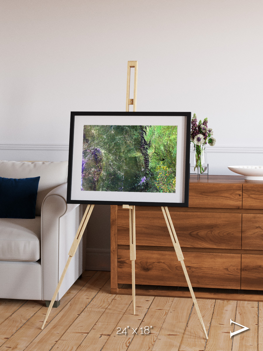Radiating Plains, San Luis Framed & Mounted Print