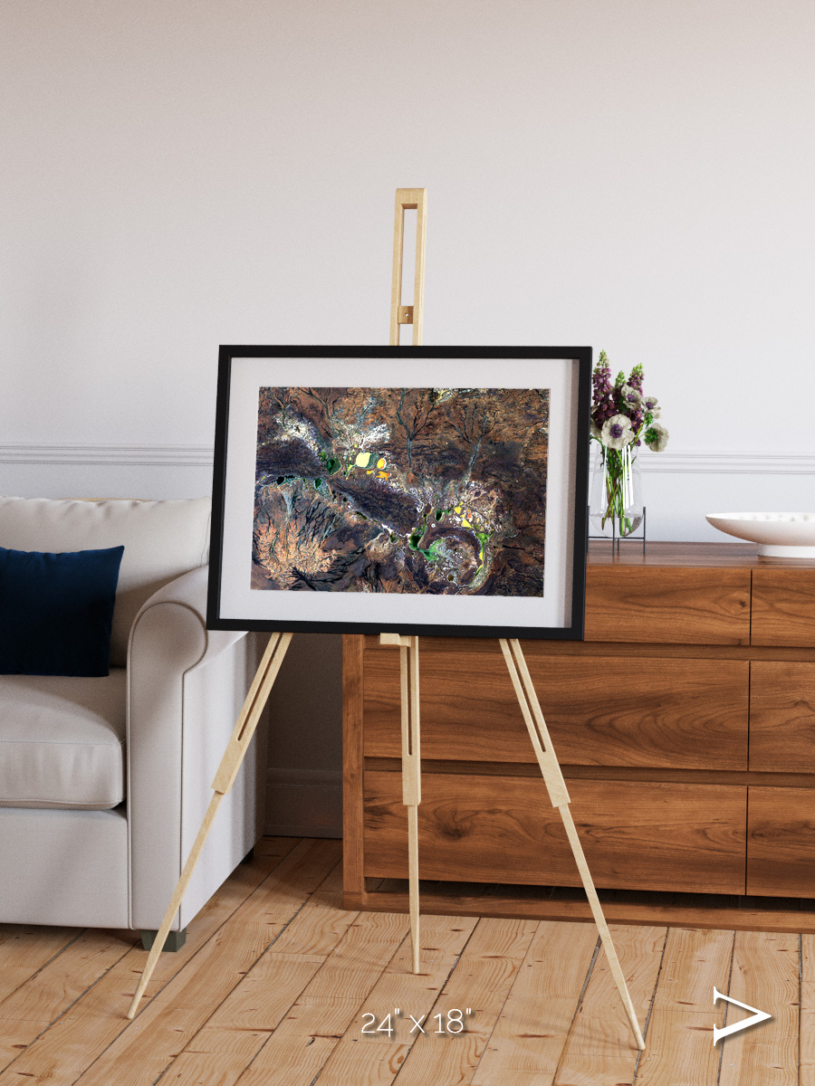 Ancient Impact, Shoemaker Crater Framed & Mounted Print