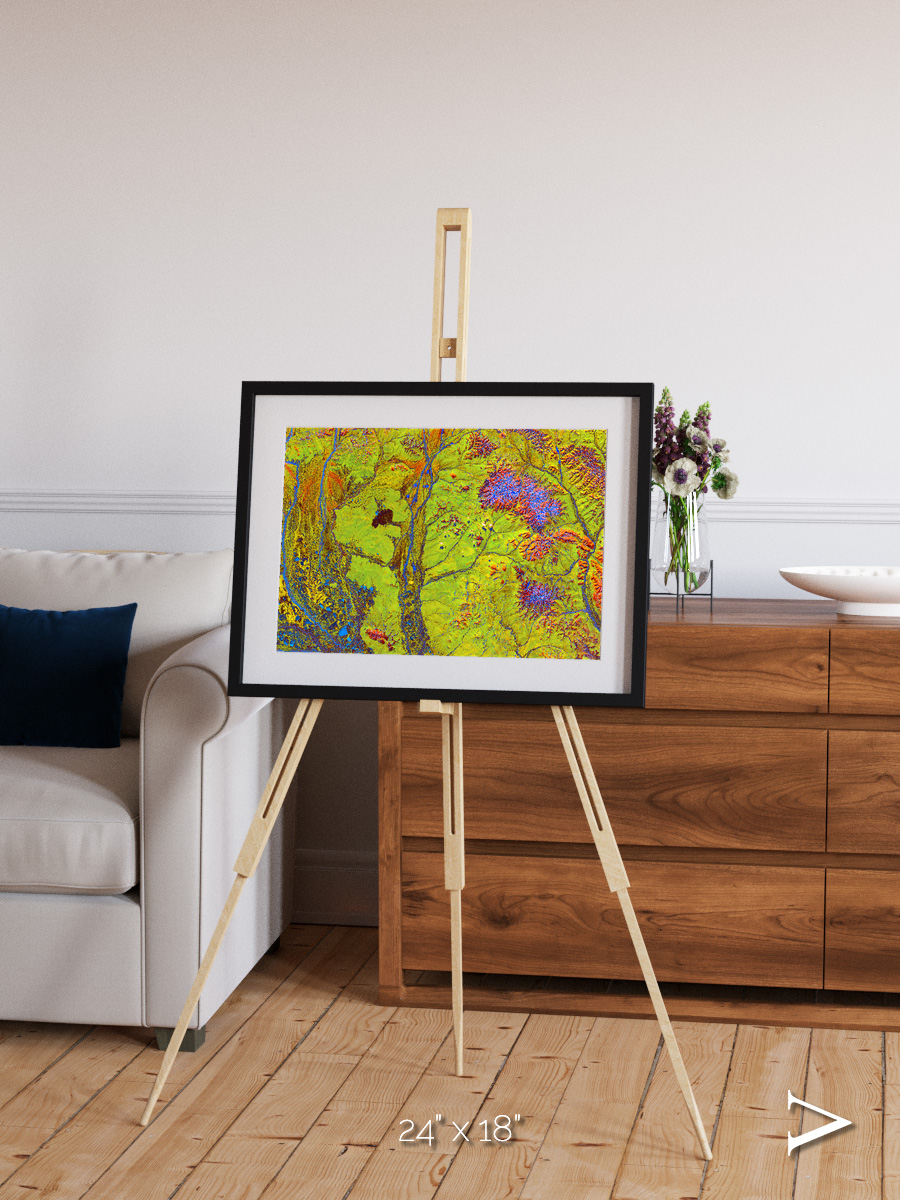 Glacial Ribbons, Chaunskaya Bay Framed & Mounted Print
