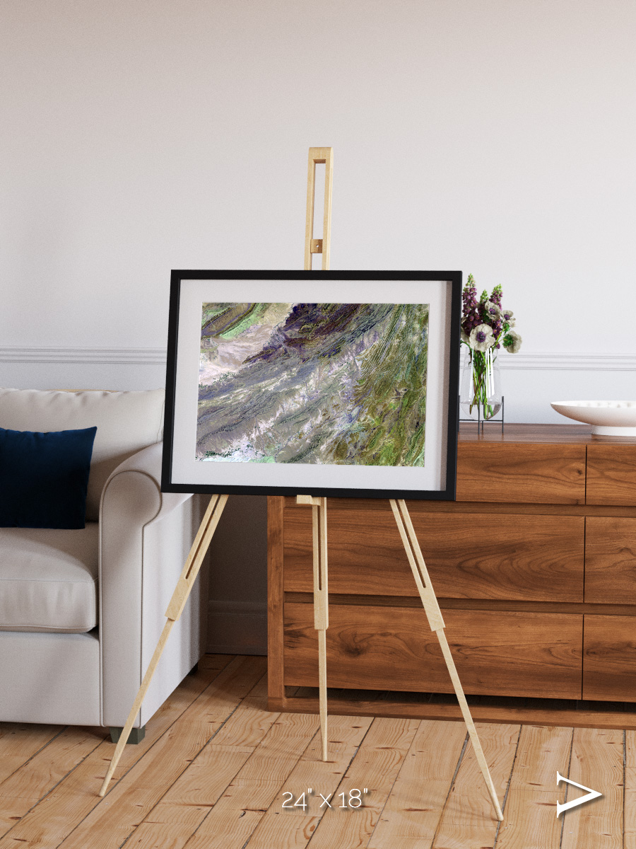 Rugged Relief, Sulaiman Mountains Framed & Mounted Print