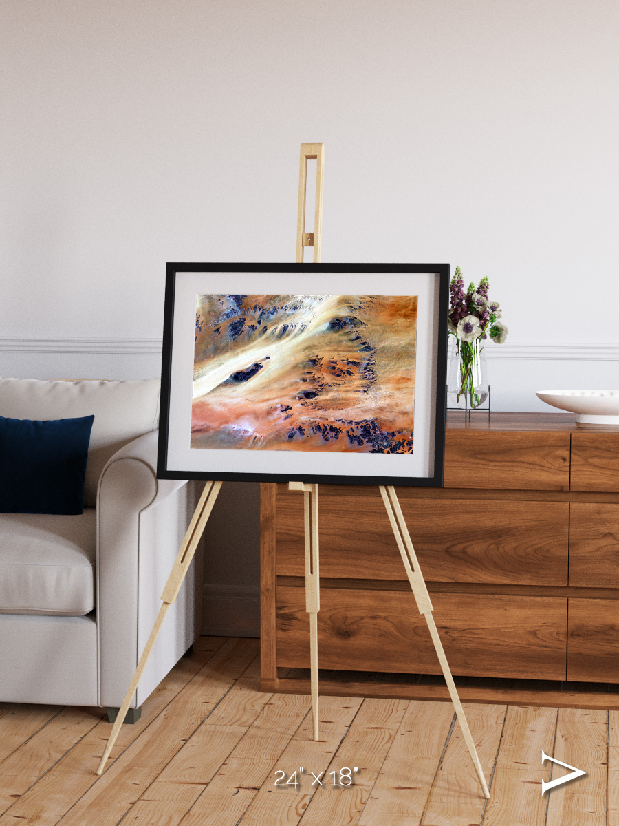 Shifting Dunes, Terkezi Oasis Framed & Mounted Print