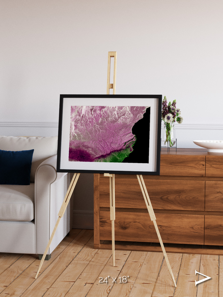 Monsoon Divide, Dhofar Framed & Mounted Print