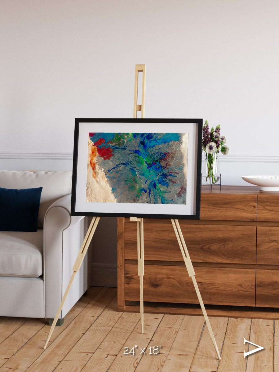 Rift and Fire, Ethiopia Framed & Mounted Print