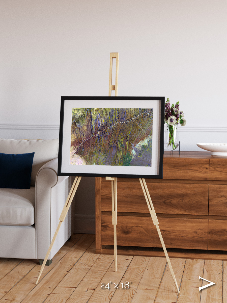 Shifting Dunes, Ugab River Framed & Mounted Print