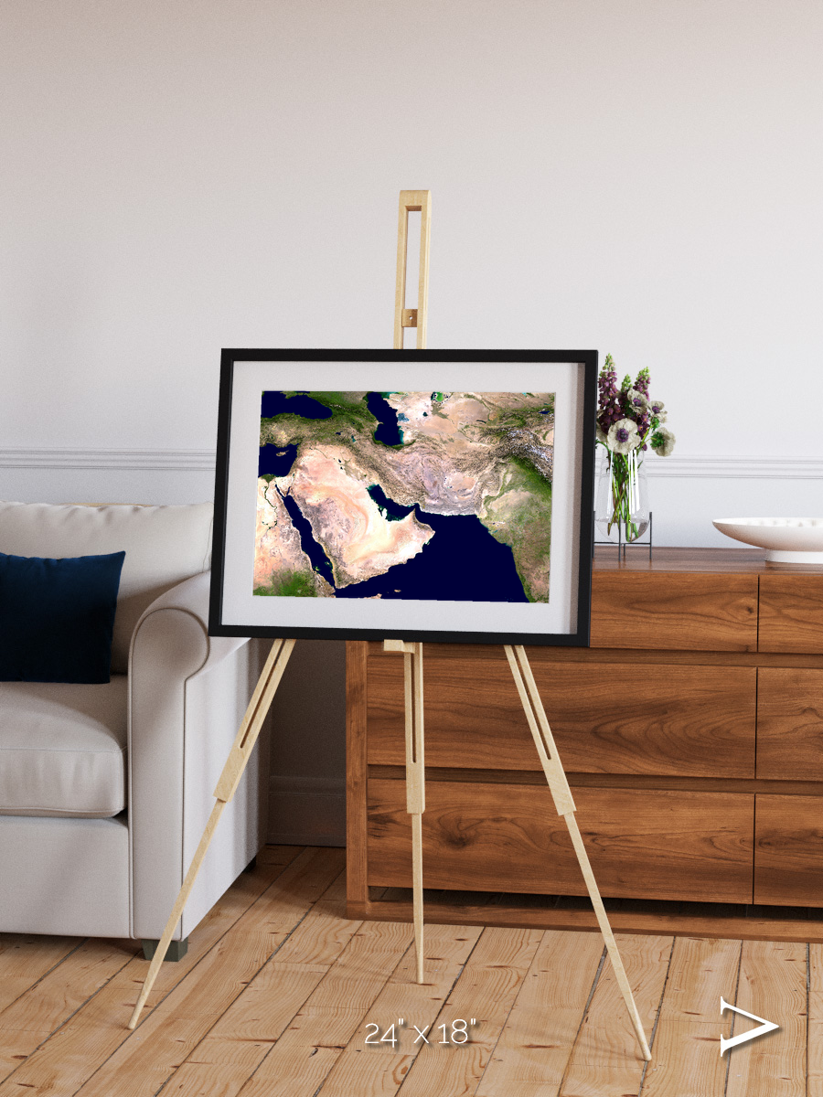 River Threads, Western Asia Framed & Mounted Print