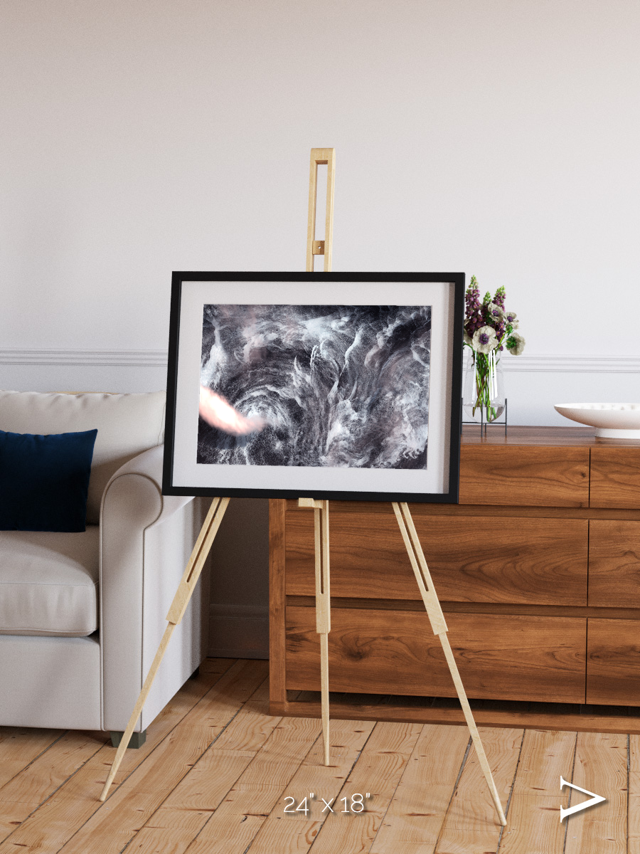 Wind Signatures, Whirlpool in the Air Framed & Mounted Print