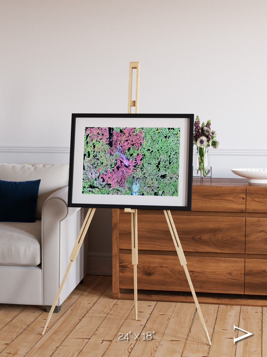 Ice River, Yellowknife Wetlands Framed & Mounted Print