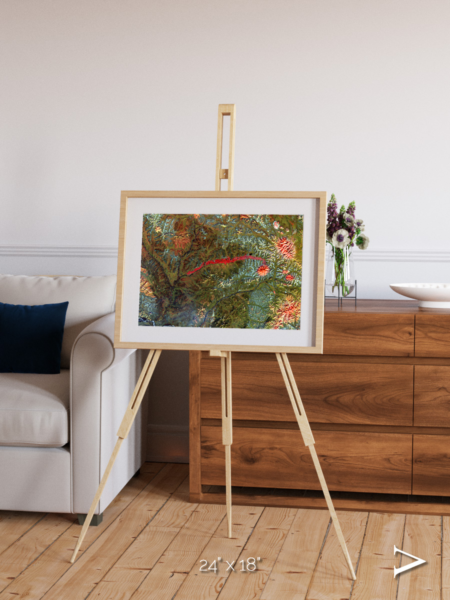 Ash and Stone, Anyuyskiy Volcano Framed & Mounted Print