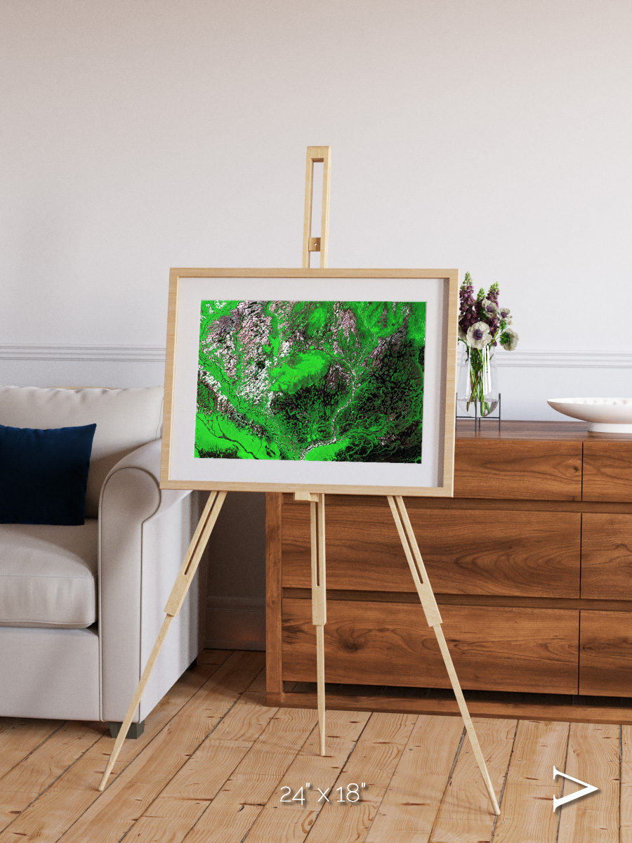 Ribbon River, Araca River Framed & Mounted Print