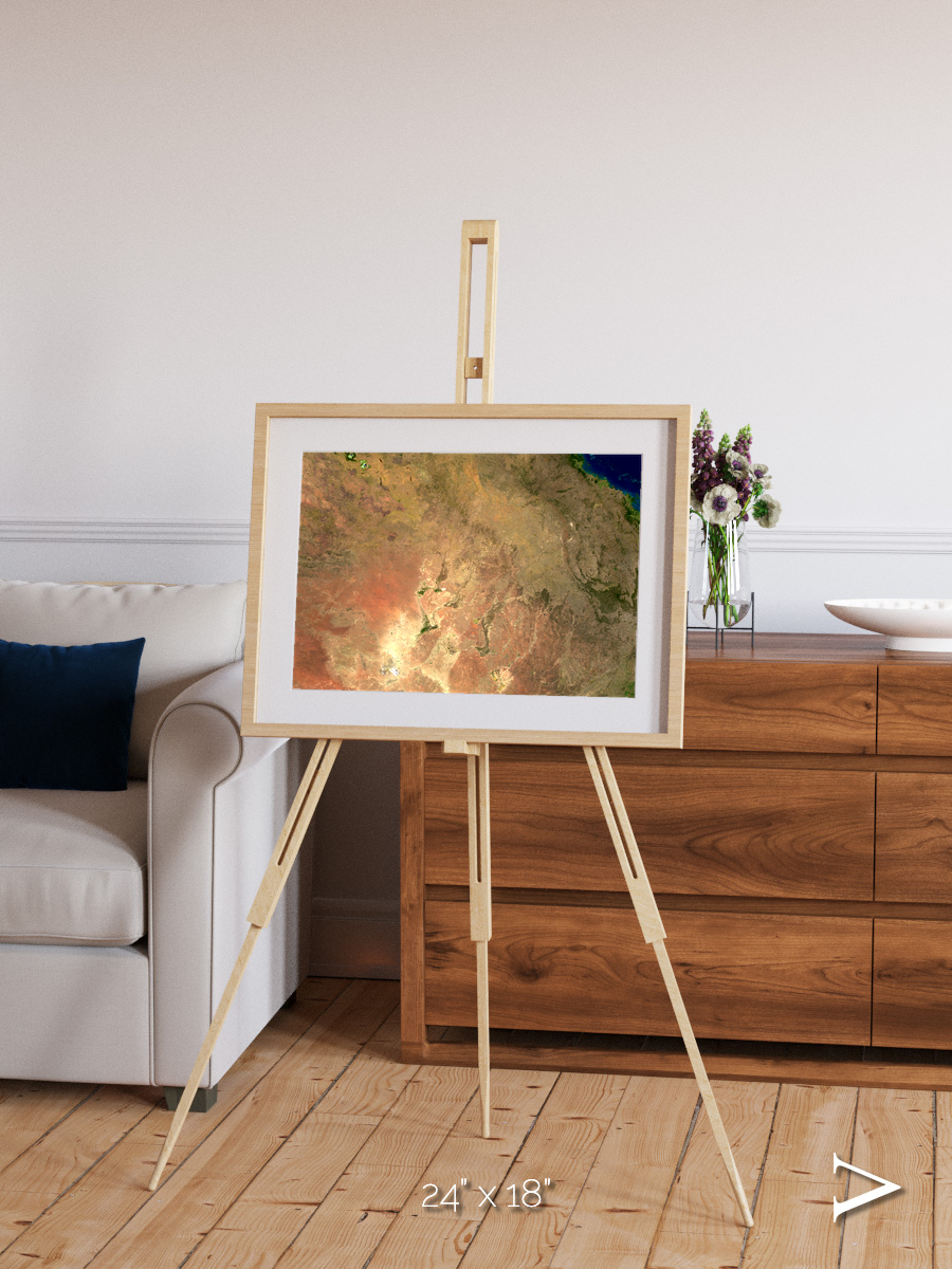 Winding Waters, Australia Framed & Mounted Print