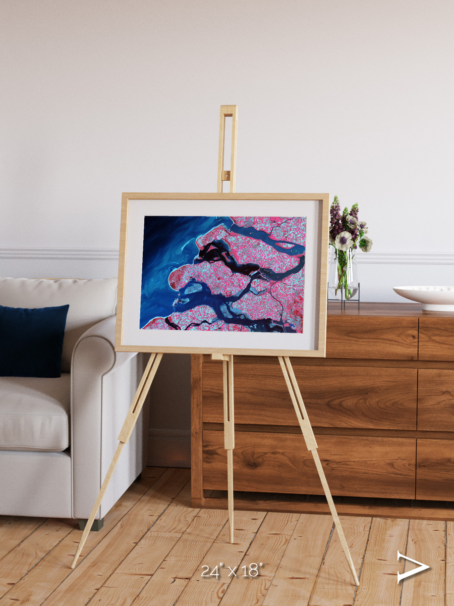 Windward Isles, Delta Region Netherlands Framed & Mounted Print