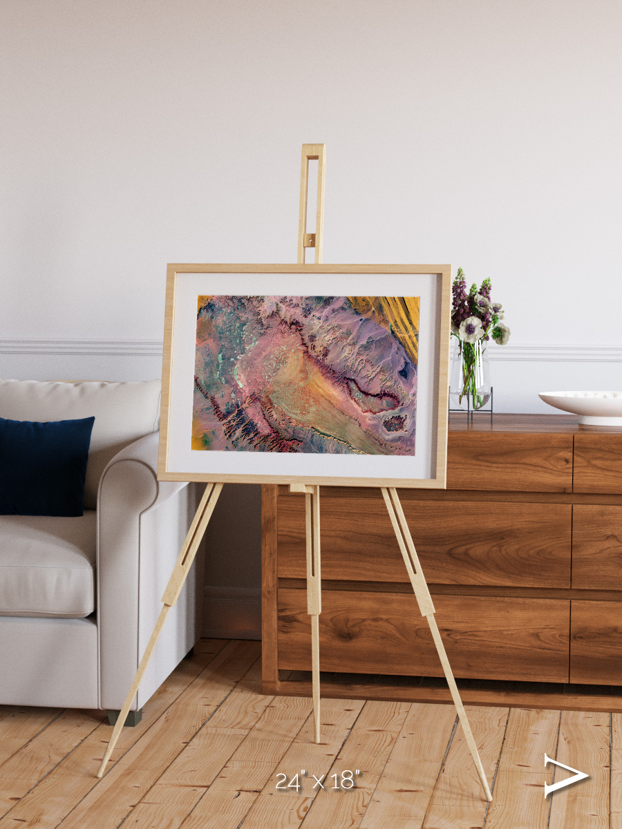 Echoes of Water, Western Desert Framed & Mounted Print