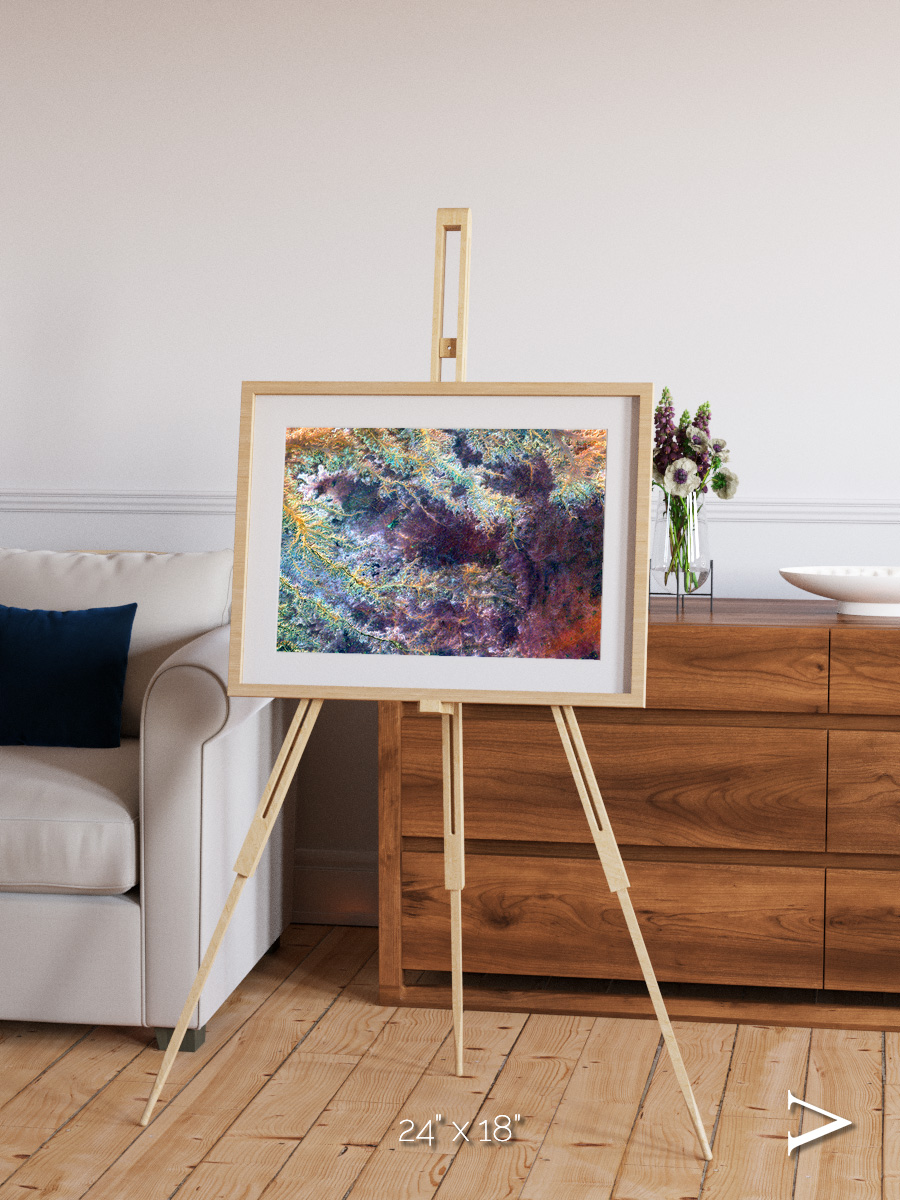 River and Plain, Ghadamis River Framed & Mounted Print