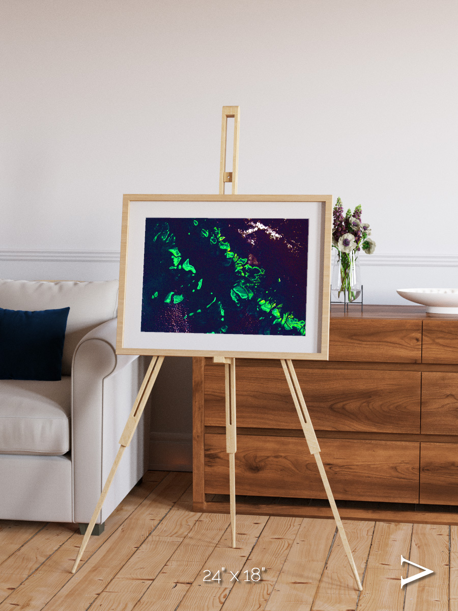 Patterned Ground, Great Barrier Reef Framed & Mounted Print