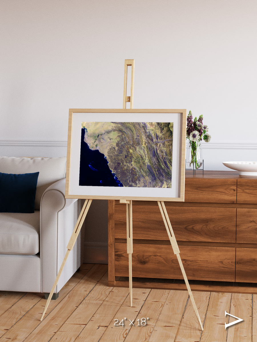 Fire Fields, Harrat Al Birk Framed & Mounted Print