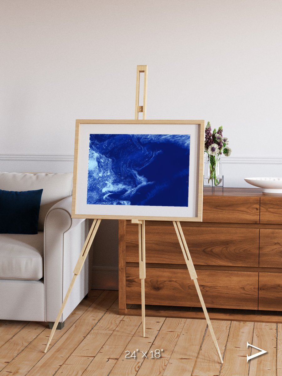 Wind Signatures, Ice Stars Framed & Mounted Print