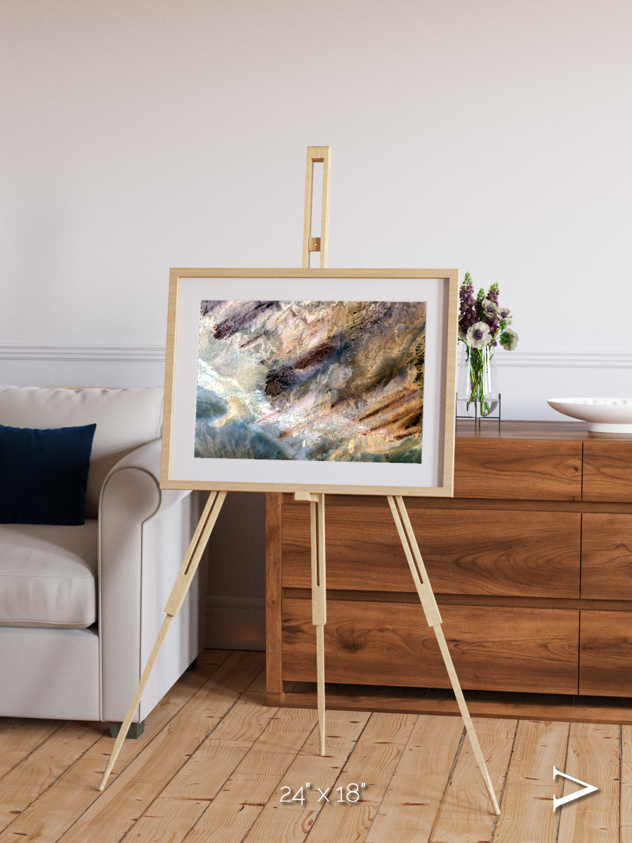 Lava Lines, Impact Framed & Mounted Print