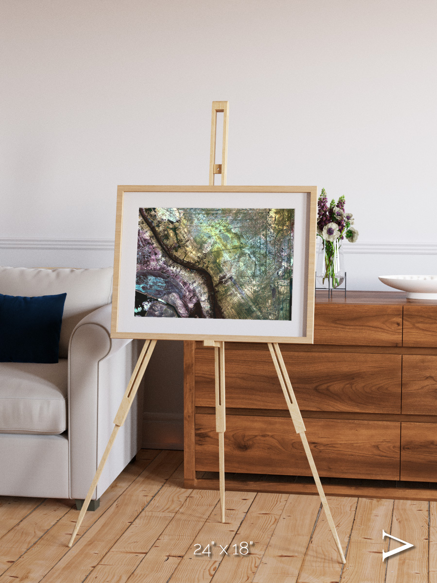 Floodplain Lines, Iraqi Emplacement Framed & Mounted Print