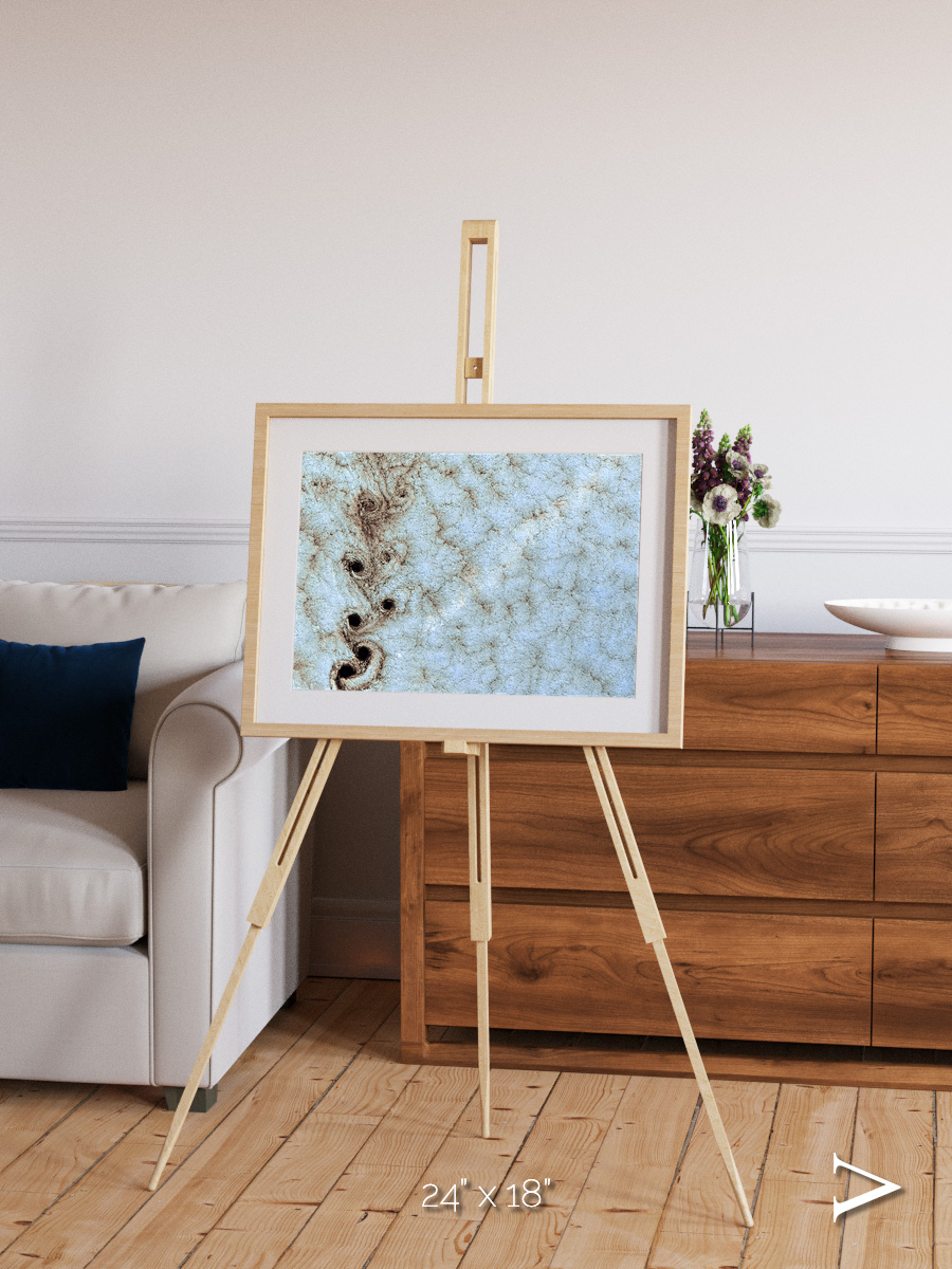 Wind Signatures, Karman Vortices Framed & Mounted Print