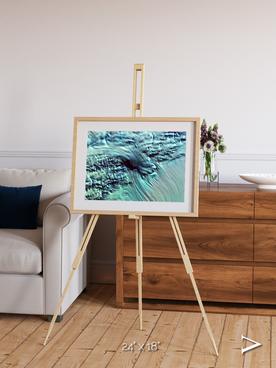 Ice River, Lambert Glacier Framed & Mounted Print