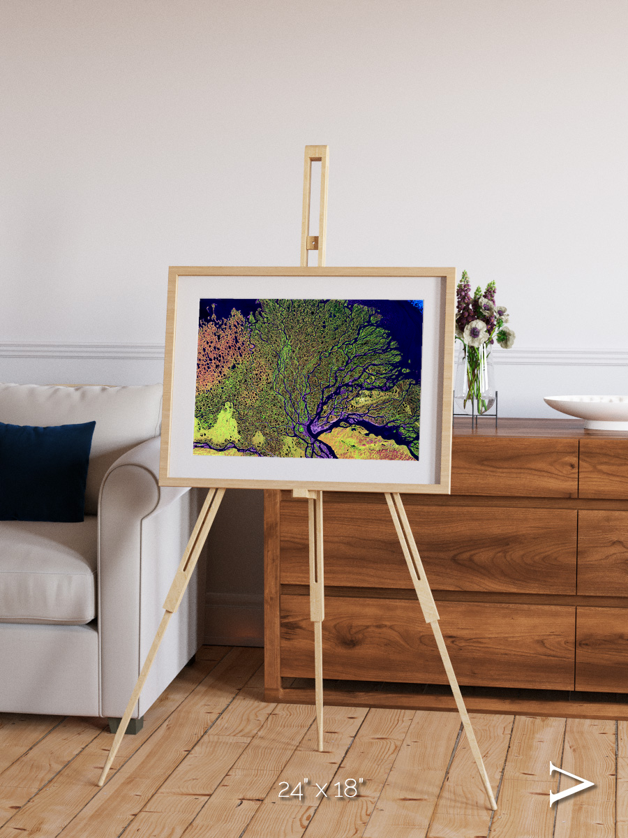Delta Mosaic, Lena Delta Framed & Mounted Print