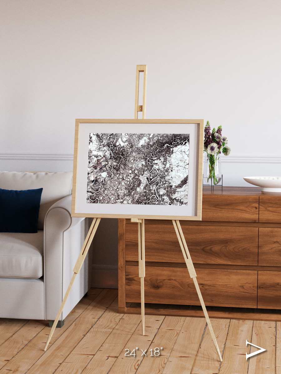 River Threads, Mayn River Framed & Mounted Print
