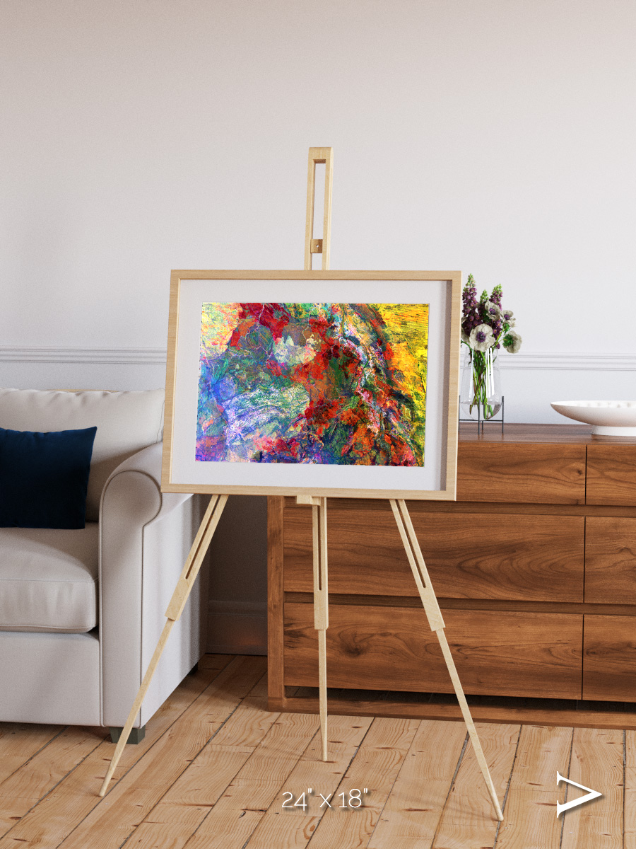 Melted Earth, Great Sandy Desert Framed & Mounted Print