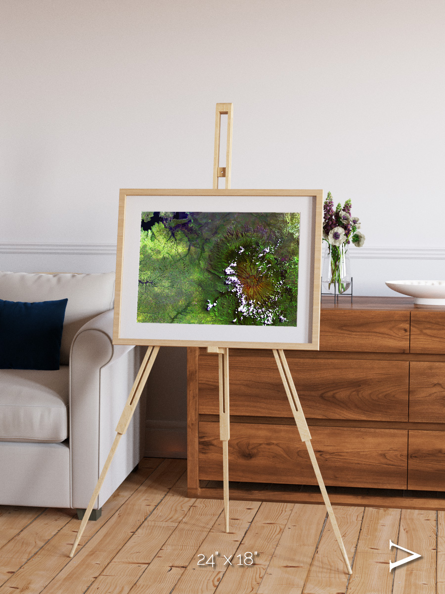Vortex Trails, Mount Elgon Framed & Mounted Print