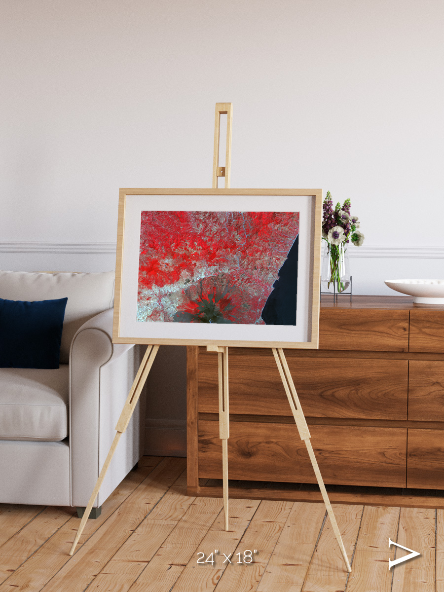 Painted Archipelago, Mt Etna Framed & Mounted Print