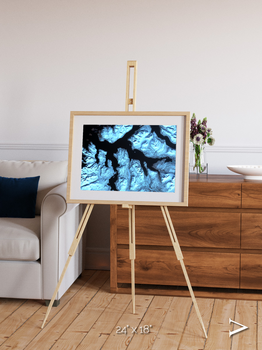 Glacial Passage, Northern Norway Framed & Mounted Print
