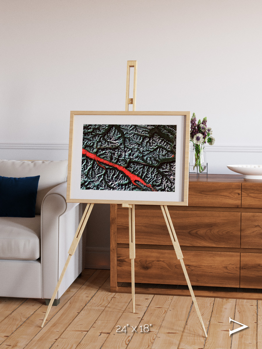 Light in the Trench, Canadian Rockies Framed & Mounted Print