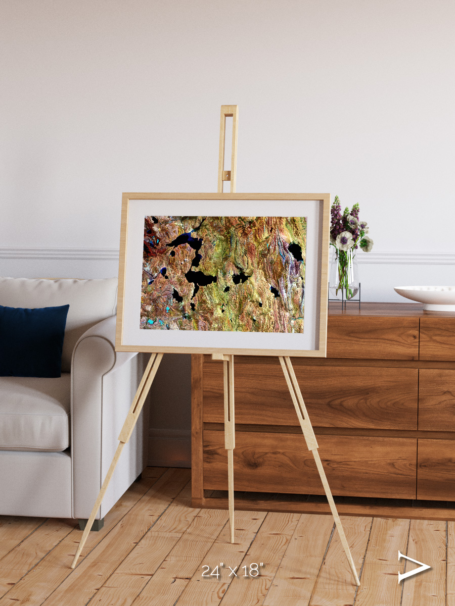 Above the Earth, Tibetan Plateau Framed & Mounted Print
