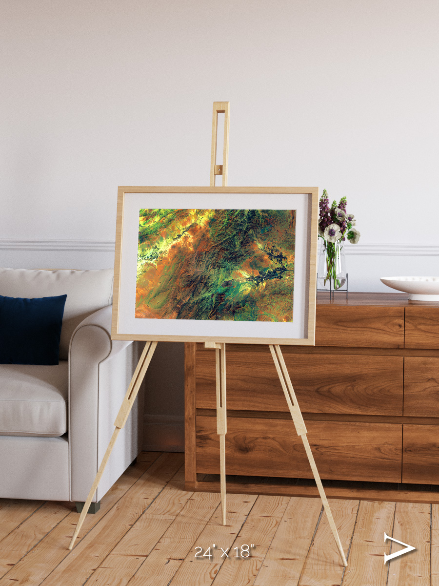 Irrigated Highlands, Eastern Afghanistan Framed & Mounted Print
