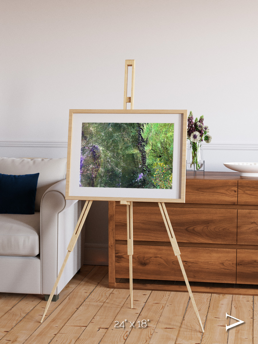 Radiating Plains, San Luis Framed & Mounted Print
