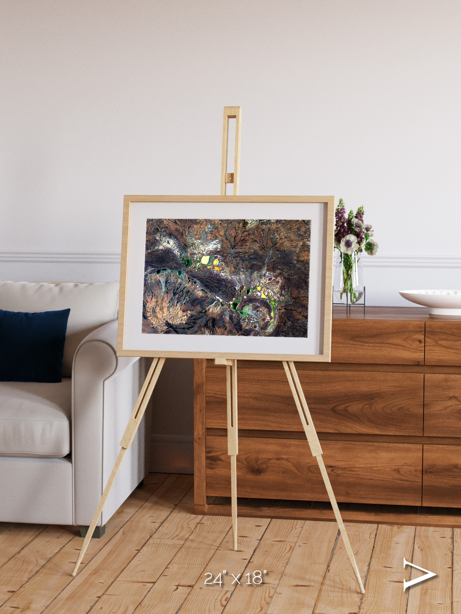 Ancient Impact, Shoemaker Crater Framed & Mounted Print