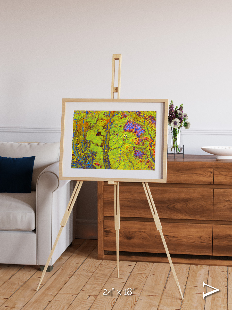 Glacial Ribbons, Chaunskaya Bay Framed & Mounted Print