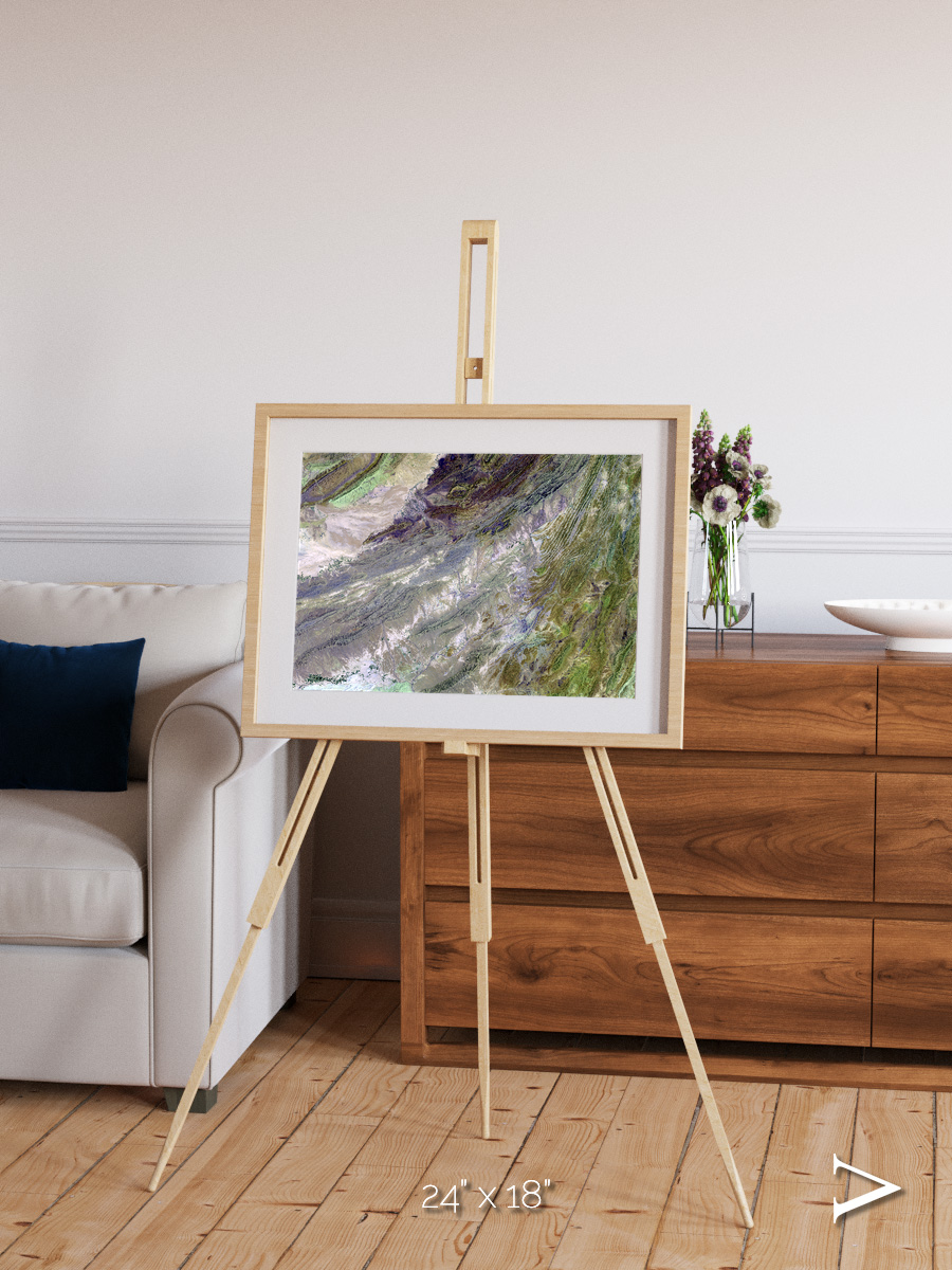 Rugged Relief, Sulaiman Mountains Framed & Mounted Print